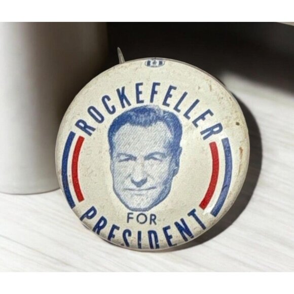 Vintage Nelson Rockefeller For President Campaign Button 1960s Pin Political - Picture 1 of 6